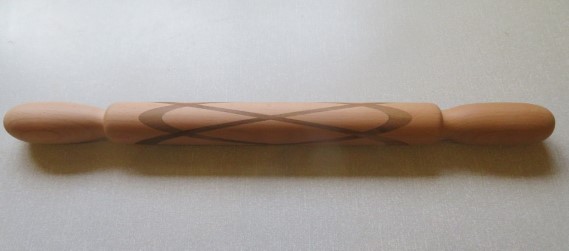This rolling pin won a commended certificate for Ed Hogben